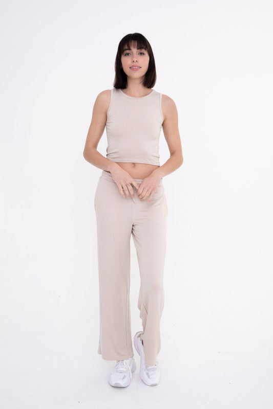 MONO B - Lounge Terry Cropped Tank Top | Available in 2 colors